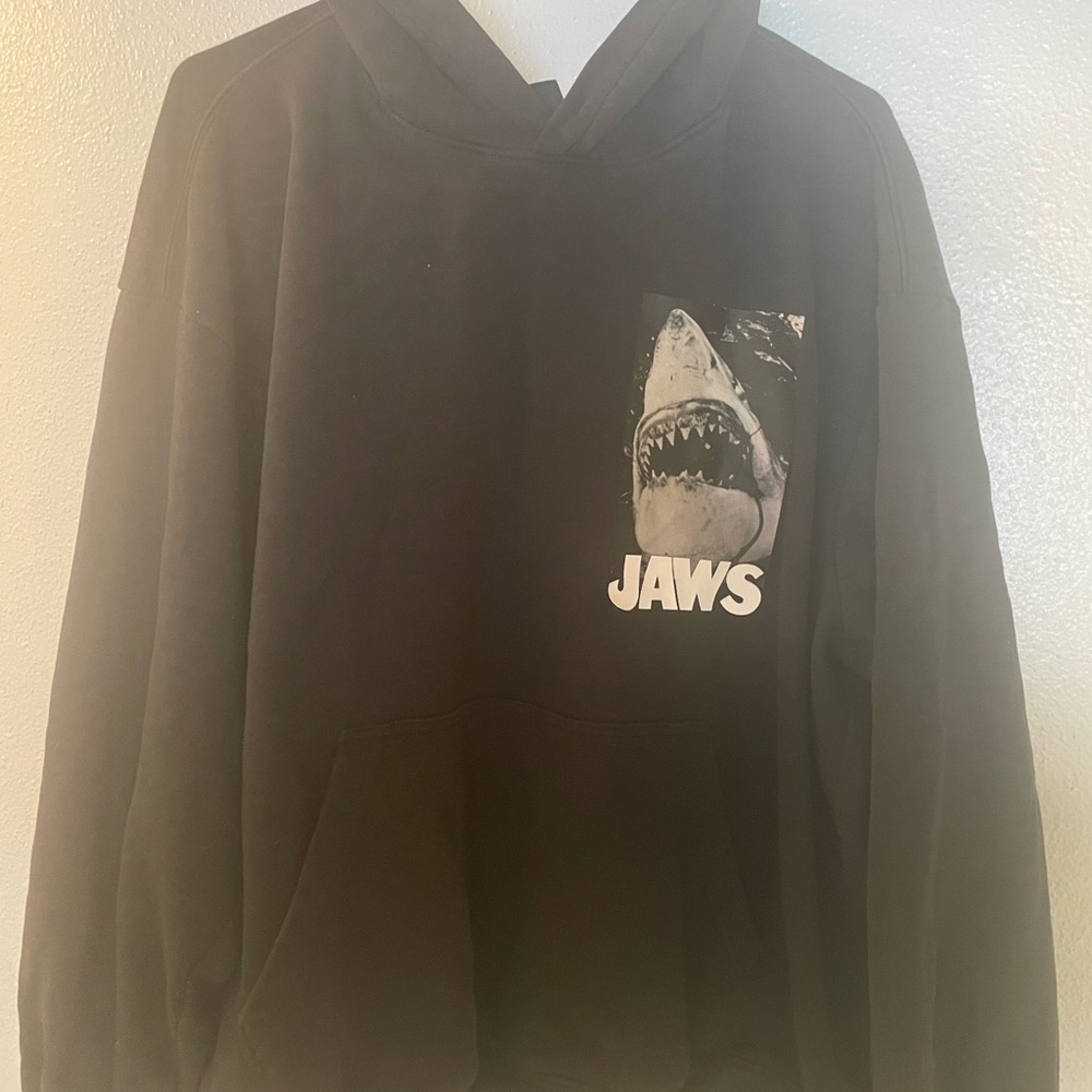 H&M Black JAWS Graphic Hoodie